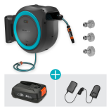 Gardena PowerRoll XL nástenný box na hadicu 35 m, tyrkysový - set