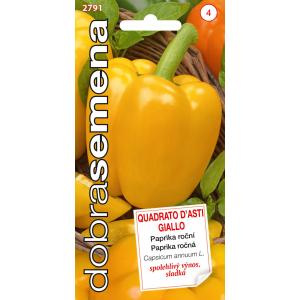 Dobré semená Paprika zelená Quadrato D´asti Giallo 0,4 g žltá