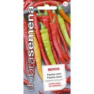 Dobré semená Paprika zelená baraný roh Beros mierne ostrý 0,6 g