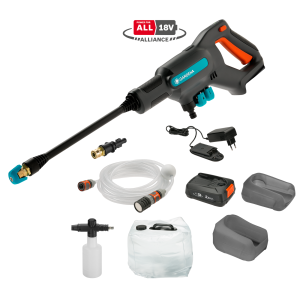 Gardena Akumulátorový stredotlakový čistič AquaClean 24/18V P4A Premium - súprava