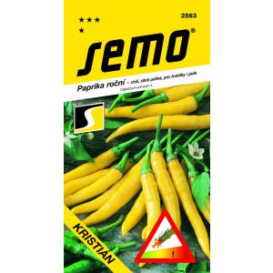 Semo Paprika zelená pálivá chili Kristián žltá rýchl pole 0,4 g SHU 55 000