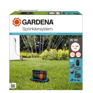 Gardena Kompletná sada s výsuvným štvorplošným zadažďovačom OS 140