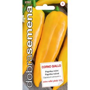 Dobré semená Paprika zelená Corno Giallo 30s